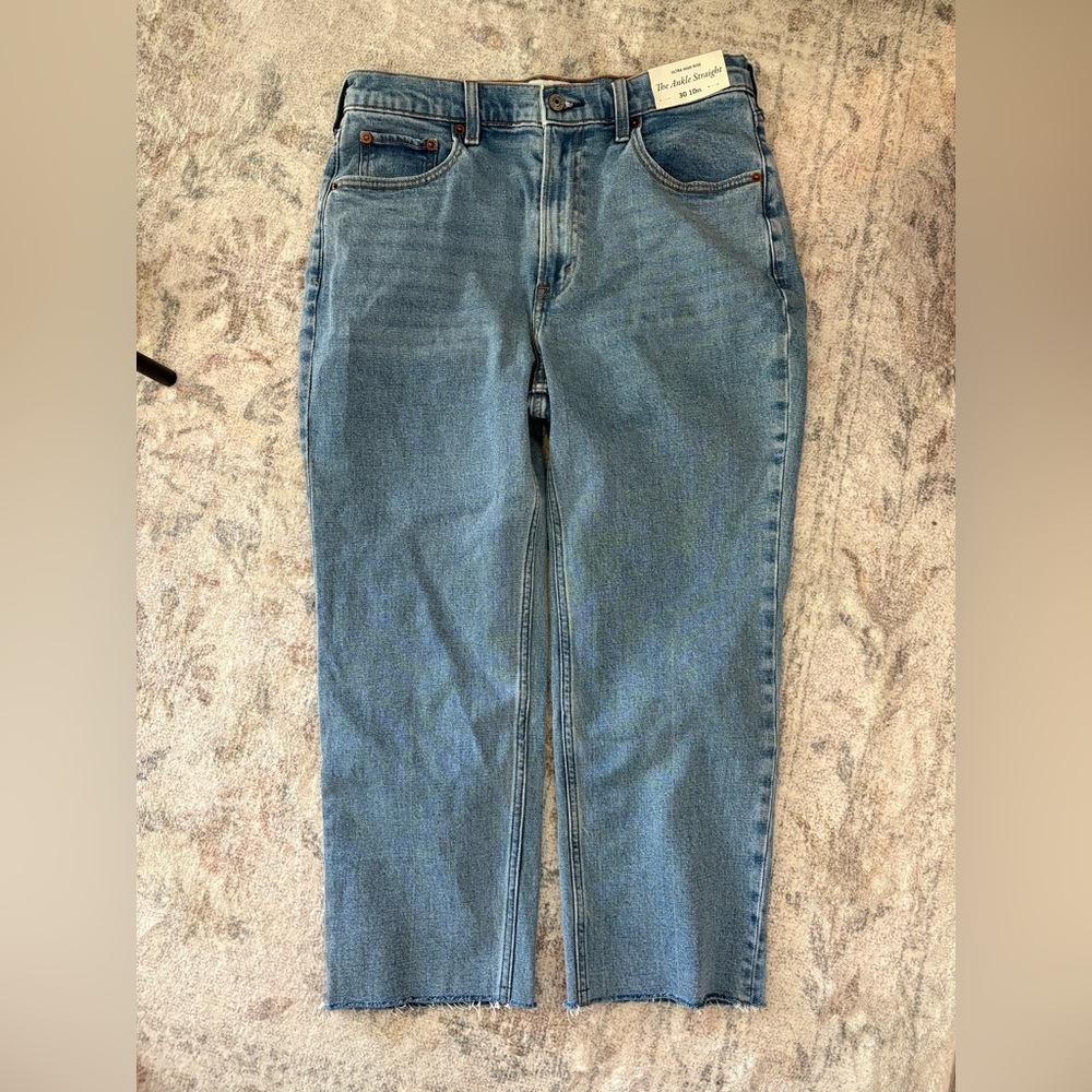 Abercrombie & Fitch Straight Leg Light Blue Jeans
